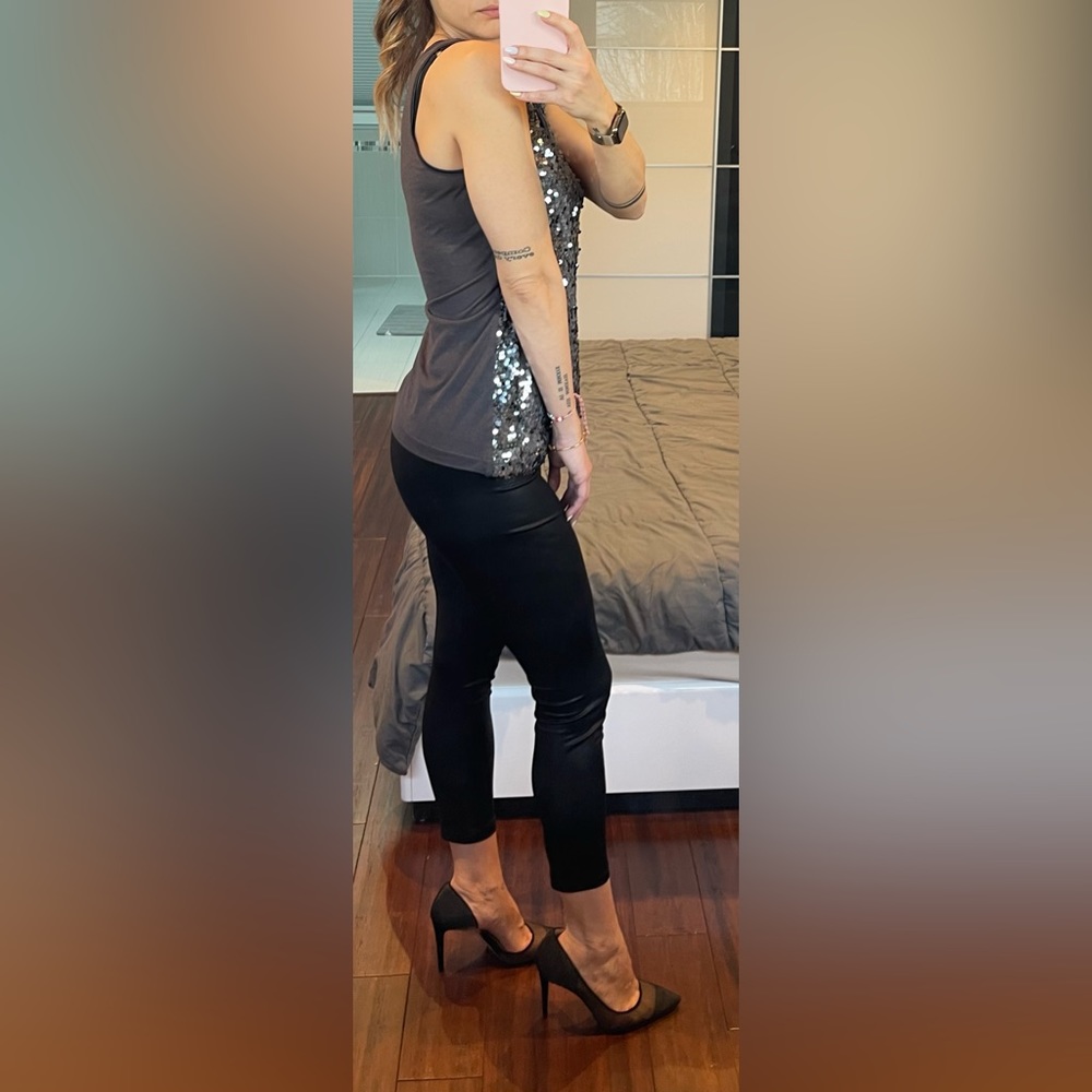 Express Sequin Front, Sleevless Top, Size: S, Lik… - image 3